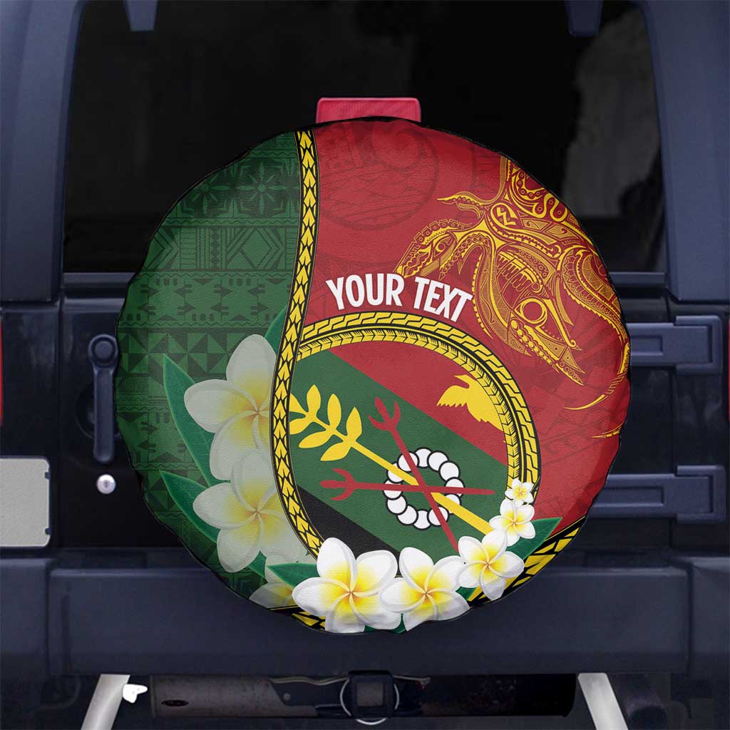 Personalised PNG Simbu Provins Spare Tire Cover Papua New Guinea Plumeria Melanesian Pattern - Polynesian Pride