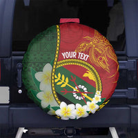 Personalised PNG Simbu Provins Spare Tire Cover Papua New Guinea Plumeria Melanesian Pattern - Polynesian Pride