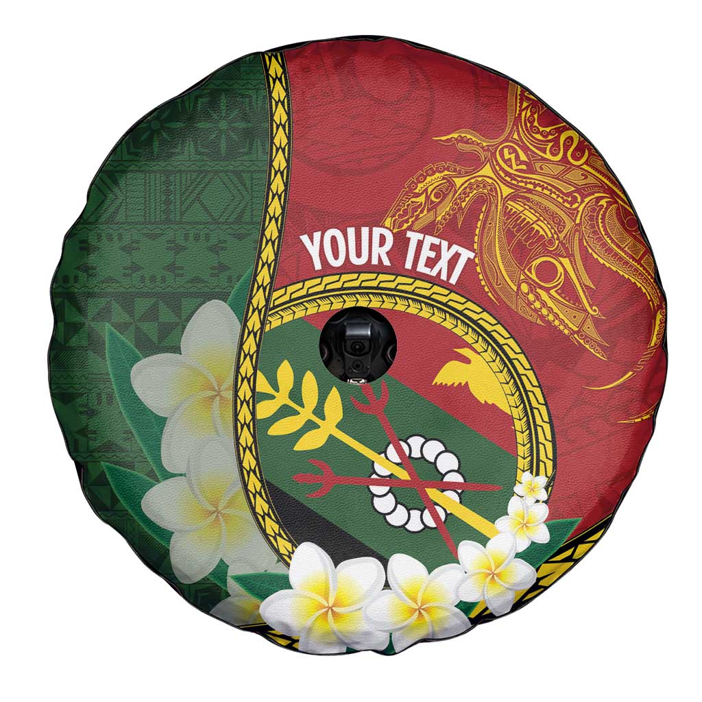 Personalised PNG Simbu Provins Spare Tire Cover Papua New Guinea Plumeria Melanesian Pattern - Polynesian Pride