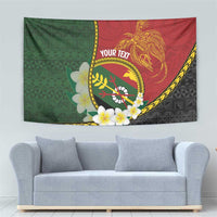 Personalised PNG Simbu Provins Tapestry Papua New Guinea Plumeria Melanesian Pattern LT14 - Polynesian Pride