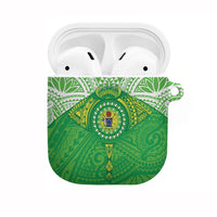 Cook Islands Manta Ray AirPods Case Kuki Airani Tattoo Green Color LT14 Green - Polynesian Pride