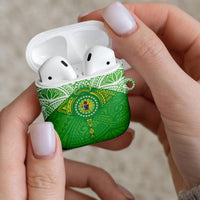Cook Islands Manta Ray AirPods Case Kuki Airani Tattoo Green Color LT14 - Polynesian Pride