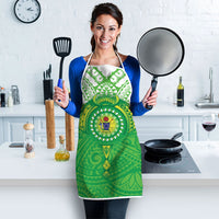 Cook Islands Manta Ray Apron Kuki Airani Tattoo Green Color LT14 - Polynesian Pride