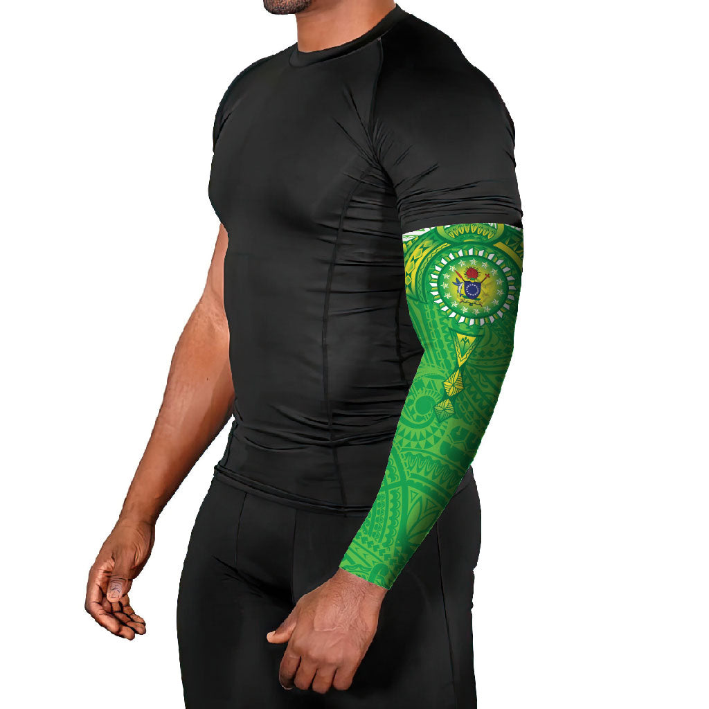 Cook Islands Manta Ray Arm Sleeves Kuki Airani Tattoo Green Color LT14 - Polynesian Pride