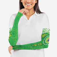 Cook Islands Manta Ray Arm Sleeves Kuki Airani Tattoo Green Color LT14 - Polynesian Pride