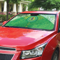 Cook Islands Manta Ray Auto Sun Shade Kuki Airani Tattoo Green Color LT14 - Polynesian Pride
