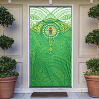 Cook Islands Manta Ray Door Cover Kuki Airani Tattoo Green Color LT14 Green - Polynesian Pride