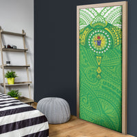 Cook Islands Manta Ray Door Cover Kuki Airani Tattoo Green Color LT14 - Polynesian Pride