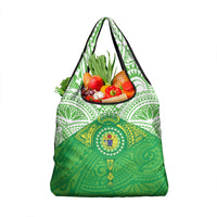 Cook Islands Manta Ray Grocery Bag Kuki Airani Tattoo Green Color LT14 1-pack One Size Green - Polynesian Pride