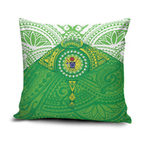 Cook Islands Manta Ray Pillow Cover Kuki Airani Tattoo Green Color LT14 Green - Polynesian Pride