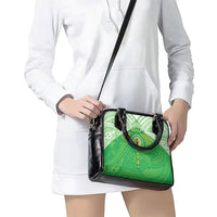 Cook Islands Manta Ray Shoulder Handbag Kuki Airani Tattoo Green Color LT14 - Polynesian Pride
