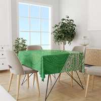 Cook Islands Manta Ray Tablecloth Kuki Airani Tattoo Green Color LT14 - Polynesian Pride