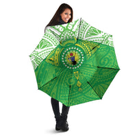 Cook Islands Manta Ray Umbrella Kuki Airani Tattoo Green Color LT14 - Polynesian Pride
