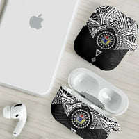 Cook Islands Manta Ray AirPods Case Kuki Airani Tattoo Black Color LT14 - Polynesian Pride