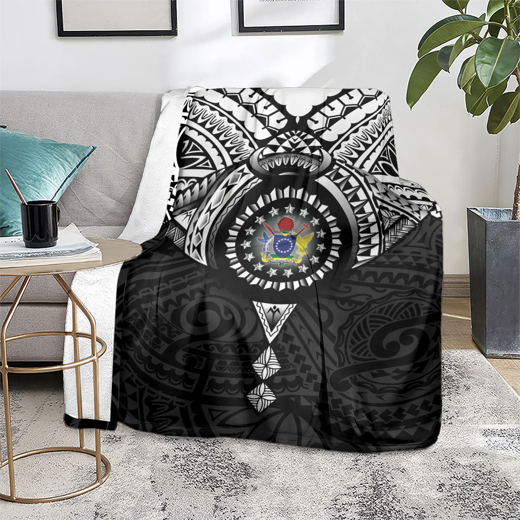 Cook Islands Manta Ray Blanket Kuki Airani Tattoo Black Color LT14 - Polynesian Pride