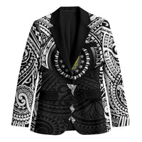Cook Islands Manta Ray Blazer Kuki Airani Tattoo Black Color LT14 Unisex Black - Polynesian Pride