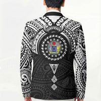 Cook Islands Manta Ray Blazer Kuki Airani Tattoo Black Color LT14 - Polynesian Pride