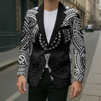 Cook Islands Manta Ray Blazer Kuki Airani Tattoo Black Color LT14 - Polynesian Pride