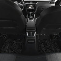 Cook Islands Manta Ray Car Mats Kuki Airani Tattoo Black Color LT14 Set 2pcs - Back Black - Polynesian Pride