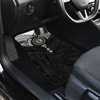 Cook Islands Manta Ray Car Mats Kuki Airani Tattoo Black Color LT14 - Polynesian Pride