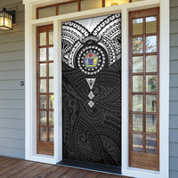 Cook Islands Manta Ray Door Cover Kuki Airani Tattoo Black Color LT14 - Polynesian Pride