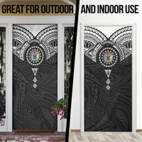 Cook Islands Manta Ray Door Cover Kuki Airani Tattoo Black Color LT14 - Polynesian Pride