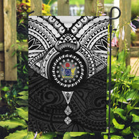 Cook Islands Manta Ray Garden Flag Kuki Airani Tattoo Black Color LT14 Garden Flag Black - Polynesian Pride