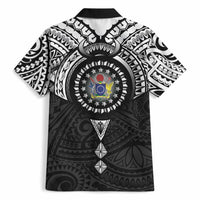 Cook Islands Manta Ray Hawaiian Shirt Kuki Airani Tattoo Black Color LT14 - Polynesian Pride