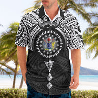 Cook Islands Manta Ray Hawaiian Shirt Kuki Airani Tattoo Black Color LT14 - Polynesian Pride