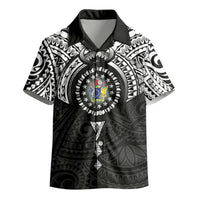 Cook Islands Manta Ray Kid Hawaiian Shirt Kuki Airani Tattoo Black Color LT14 - Polynesian Pride