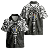 Cook Islands Manta Ray Kid Hawaiian Shirt Kuki Airani Tattoo Black Color LT14 - Polynesian Pride