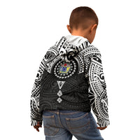 Cook Islands Manta Ray Kid Hoodie Kuki Airani Tattoo Black Color LT14 - Polynesian Pride