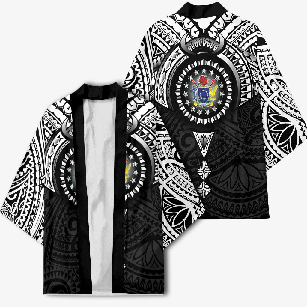 Cook Islands Manta Ray Kimono Kuki Airani Tattoo Black Color LT14 - Polynesian Pride