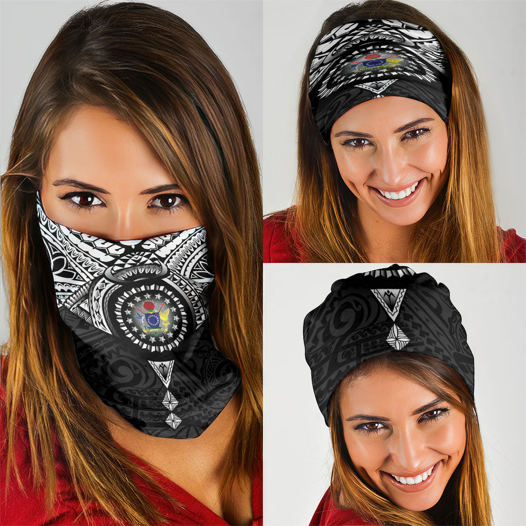 Cook Islands Manta Ray Neck Gaiter Kuki Airani Tattoo Black Color LT14 - Polynesian Pride
