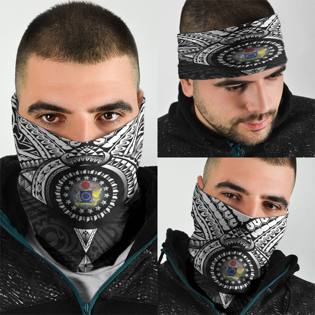 Cook Islands Manta Ray Neck Gaiter Kuki Airani Tattoo Black Color LT14 - Polynesian Pride