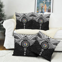 Cook Islands Manta Ray Pillow Cover Kuki Airani Tattoo Black Color LT14 - Polynesian Pride