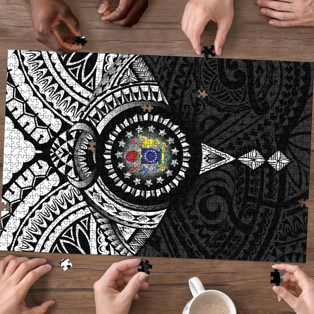 Cook Islands Manta Ray Puzzle Kuki Airani Tattoo Black Color LT14 - Polynesian Pride
