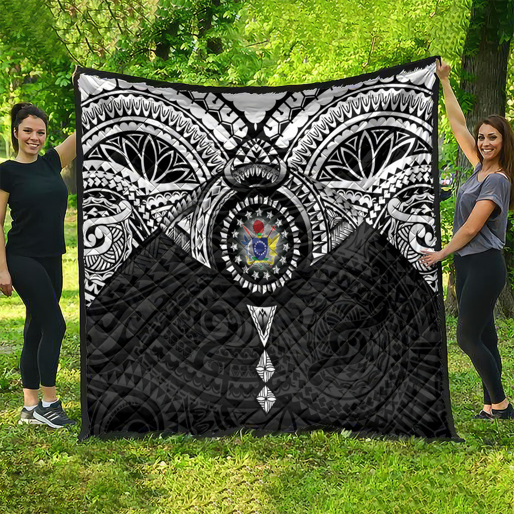 Cook Islands Manta Ray Quilt Kuki Airani Tattoo Black Color LT14 - Polynesian Pride
