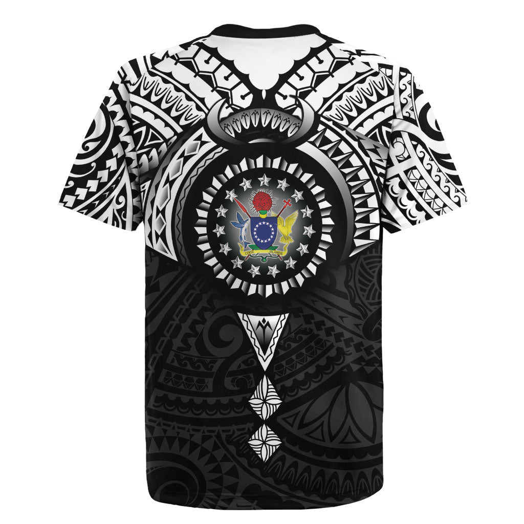 Cook Islands Manta Ray Rugby Jersey Kuki Airani Tattoo Black Color LT14 - Polynesian Pride