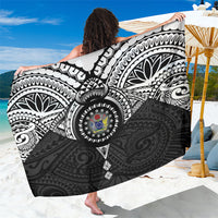 Cook Islands Manta Ray Sarong Kuki Airani Tattoo Black Color LT14 One Size 44 x 66 inches Black - Polynesian Pride