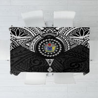 Cook Islands Manta Ray Tablecloth Kuki Airani Tattoo Black Color LT14 Black - Polynesian Pride