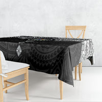 Cook Islands Manta Ray Tablecloth Kuki Airani Tattoo Black Color LT14 - Polynesian Pride