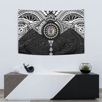 Cook Islands Manta Ray Tapestry Kuki Airani Tattoo Black Color LT14 - Polynesian Pride