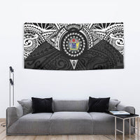 Cook Islands Manta Ray Tapestry Kuki Airani Tattoo Black Color LT14 - Polynesian Pride