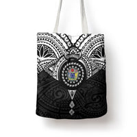 Cook Islands Manta Ray Tote Bag Kuki Airani Tattoo Black Color LT14 - Polynesian Pride
