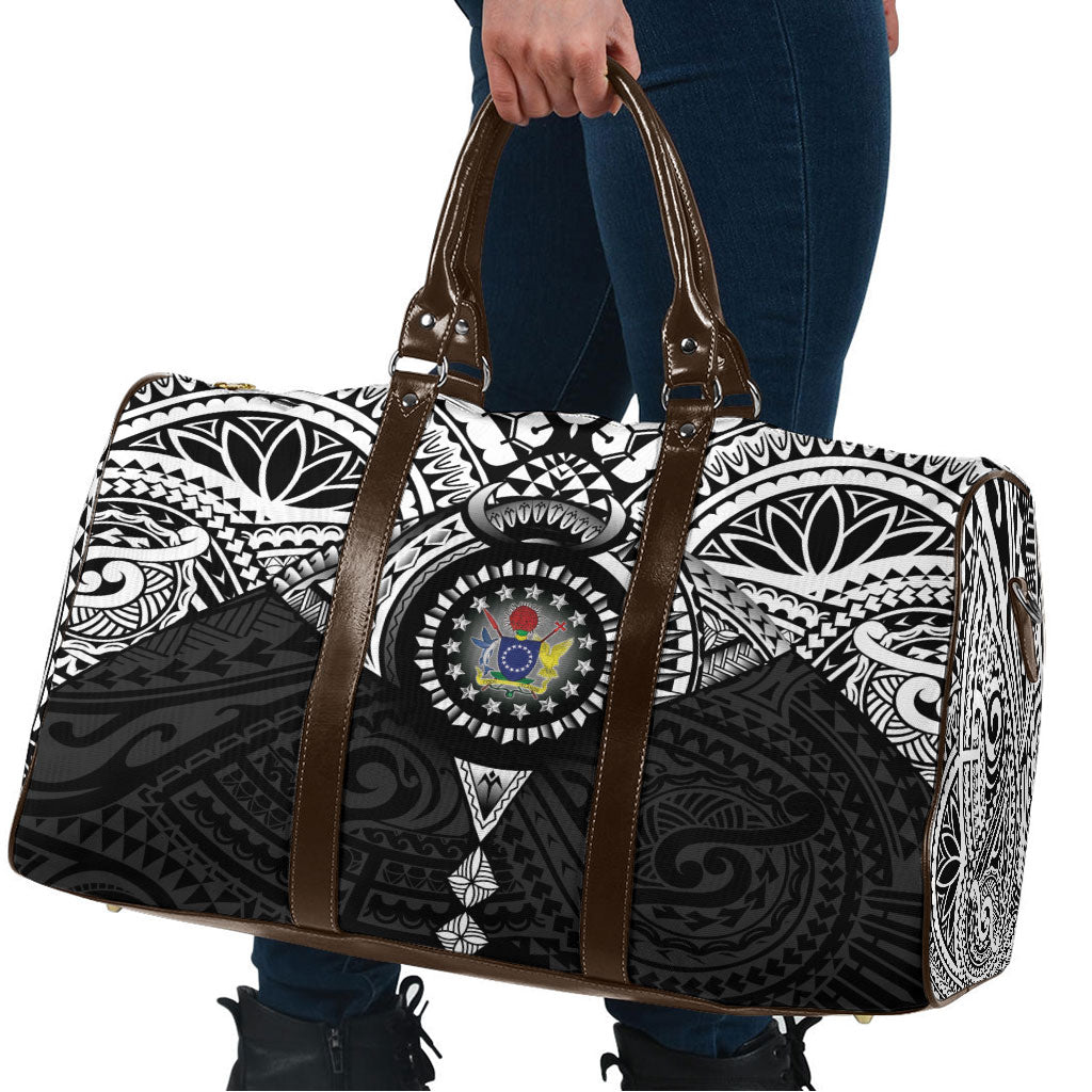Cook Islands Manta Ray Travel Bag Kuki Airani Tattoo Black Color LT14 - Polynesian Pride