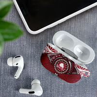 Personalised Cook Islands Mangaia AirPods Case Map With Kuki Airani Manta Ray Tattoo LT14 - Polynesian Pride