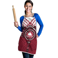 Personalised Cook Islands Mangaia Apron Map With Kuki Airani Manta Ray Tattoo LT14 - Polynesian Pride