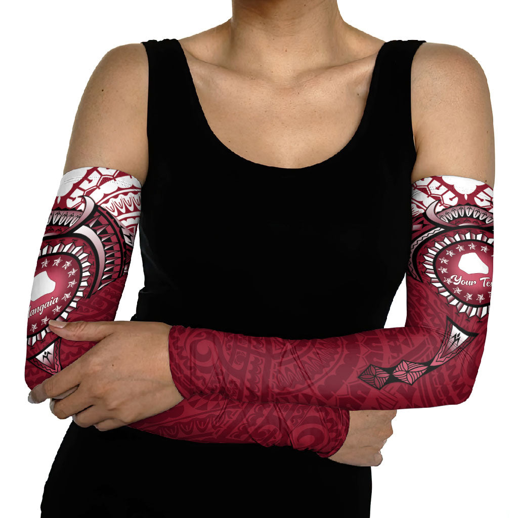 Personalised Cook Islands Mangaia Arm Sleeves Map With Kuki Airani Manta Ray Tattoo LT14 - Polynesian Pride