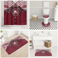 Personalised Cook Islands Mangaia Bathroom Set Map With Kuki Airani Manta Ray Tattoo LT14 - Polynesian Pride